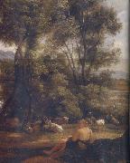 Landscape with goatherd and goats